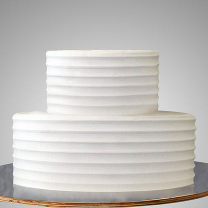 No Deco, Stripe Icing Tier Cake