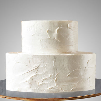 E3. No Deco, Rough Icing Tier Cake