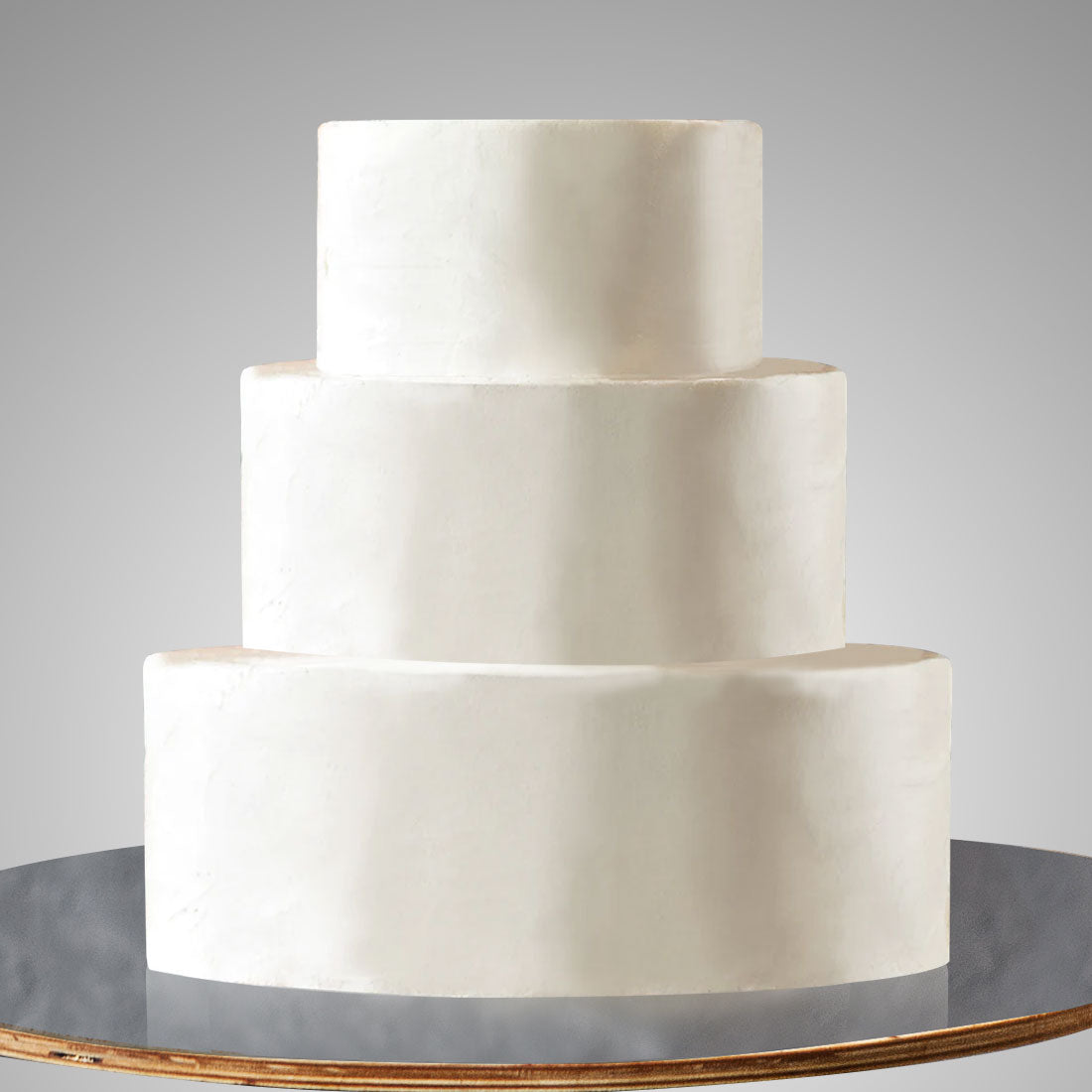 E1. No Deco, Clean Icing Tier Cake