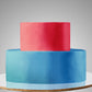 E13. 2 Tier A: Two Color, Clean Icing Cake