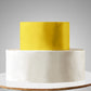 E13. 2 Tier A: Two Color, Clean Icing Cake