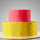 E13. 2 Tier A: Two Color, Clean Icing Cake