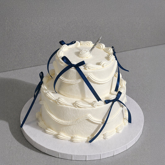 D3. Mini 2 Tier Ribbon Cake