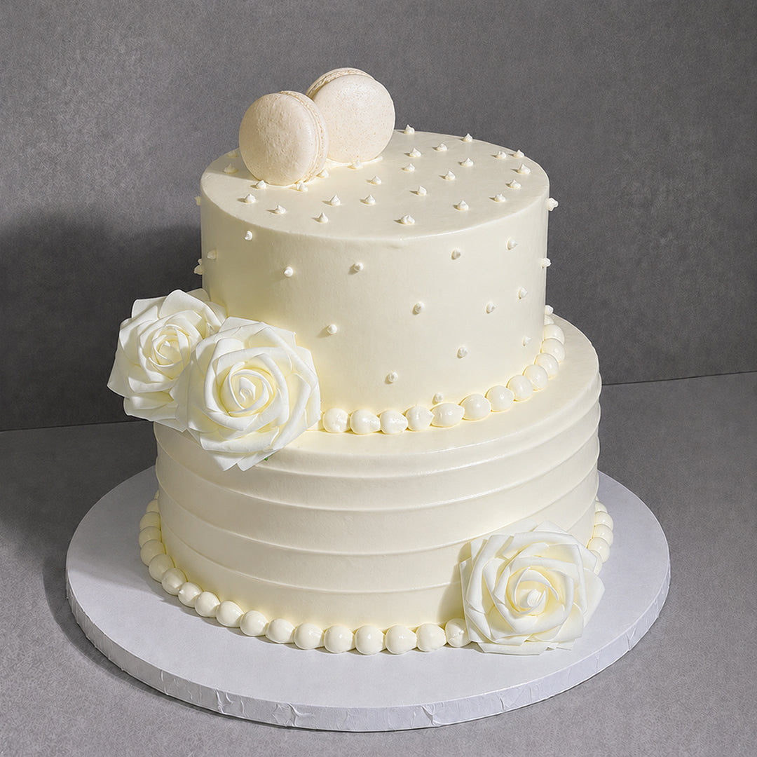 E11. Mixed Icing Type Tier Cake