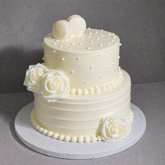E11. Mixed Icing Type Tier Cake