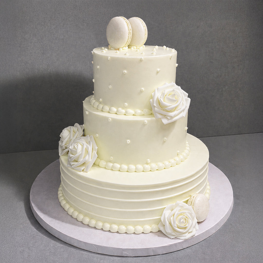 E11. Mixed Icing Type Tier Cake