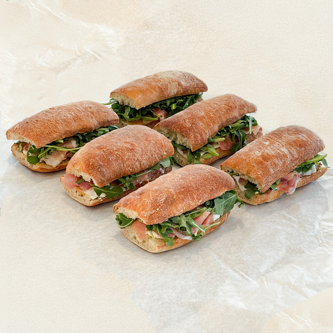 J28. Prosciutto & Ricotta Focaccia Sandwich