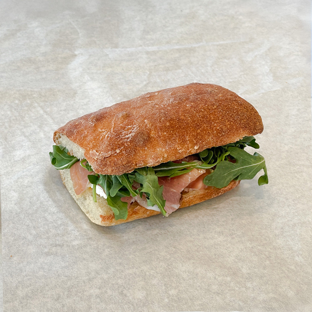 J28. Prosciutto & Ricotta Focaccia Sandwich